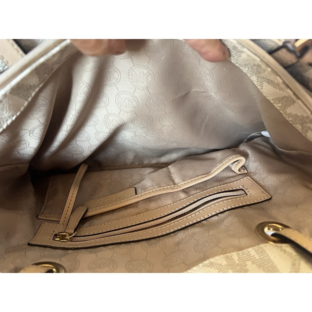 Michael Kors 30S11TTT4B Jet‎ Set Signature Tote Handbag-vanilla - Picture 13 of 15